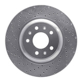Dynamic Friction 2004-2008 Pontiac Bonneville Front Right Drilled Silver Brake Rotor by Dynamic Friction Company 621-46017R