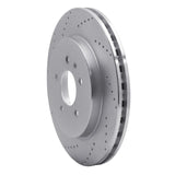 Dynamic Friction 2005-2011 Cadillac CTS Rear Left Drilled Silver Brake Rotor by Dynamic Friction Company 621-46020L