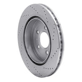Dynamic Friction 2005-2011 Cadillac CTS Rear Left Drilled Silver Brake Rotor by Dynamic Friction Company 621-46020L