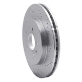 Dynamic Friction 2005-2011 Cadillac CTS Rear Right Drilled Silver Brake Rotor by Dynamic Friction Company 621-46020R