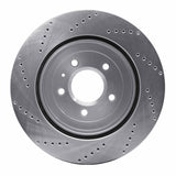 Dynamic Friction 2005-2011 Cadillac CTS Rear Right Drilled Silver Brake Rotor by Dynamic Friction Company 621-46020R