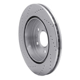 Dynamic Friction 2005-2011 Cadillac CTS Rear Right Drilled Silver Brake Rotor by Dynamic Friction Company 621-46020R
