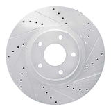 Dynamic Friction 2006-2016 Buick Allure Front Left Drilled Silver Brake Rotor by Dynamic Friction Company 621-46022L