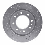 Dynamic Friction 2006-2011 Cadillac DTS Front Left Drilled Silver Brake Rotor by Dynamic Friction Company 621-46023L