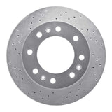 Dynamic Friction 2006-2011 Cadillac DTS Front Left Drilled Silver Brake Rotor by Dynamic Friction Company 621-46023L