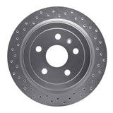 Dynamic Friction 2008-2019 Chevrolet Camaro Rear Left Drilled Silver Brake Rotor by Dynamic Friction Company 621-46024L