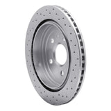 Dynamic Friction 2008-2019 Chevrolet Camaro Rear Left Drilled Silver Brake Rotor by Dynamic Friction Company 621-46024L