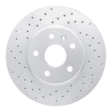 Dynamic Friction 2008-2014 Cadillac CTS Front Left Drilled Silver Brake Rotor by Dynamic Friction Company 621-46025L