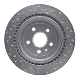 Dynamic Friction 2008-2014 Cadillac CTS Rear Left Drilled Silver Brake Rotor by Dynamic Friction Company 621-46026L