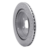 Dynamic Friction 2008-2014 Cadillac CTS Rear Left Drilled Silver Brake Rotor by Dynamic Friction Company 621-46026L