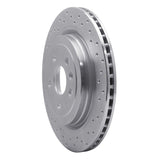 Dynamic Friction 2008-2014 Cadillac CTS Rear Right Drilled Silver Brake Rotor by Dynamic Friction Company 621-46026R