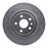 Dynamic Friction 2008-2014 Cadillac CTS Rear Right Drilled Silver Brake Rotor by Dynamic Friction Company 621-46026R