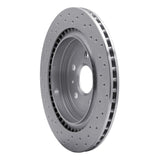 Dynamic Friction 2008-2014 Cadillac CTS Rear Right Drilled Silver Brake Rotor by Dynamic Friction Company 621-46026R