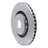 Dynamic Friction 2009-2015 Cadillac CTS Front Left Drilled Silver Brake Rotor by Dynamic Friction Company 621-46029L