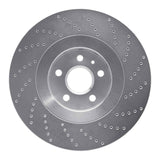 Dynamic Friction 2009-2015 Cadillac CTS Front Left Drilled Silver Brake Rotor by Dynamic Friction Company 621-46029L