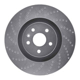Dynamic Friction 2009-2015 Cadillac CTS Front Left Drilled Silver Brake Rotor by Dynamic Friction Company 621-46029L
