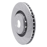 Dynamic Friction 2009-2015 Cadillac CTS Front Right Drilled Silver Brake Rotor by Dynamic Friction Company 621-46029R