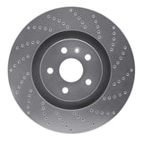 Dynamic Friction 2009-2015 Cadillac CTS Front Right Drilled Silver Brake Rotor by Dynamic Friction Company 621-46029R