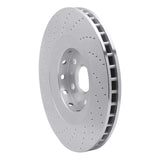 Dynamic Friction 2009-2015 Cadillac CTS Front Right Drilled Silver Brake Rotor by Dynamic Friction Company 621-46029R