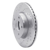 Dynamic Friction 2013-2022 Cadillac ATS Front Left Drilled Silver Brake Rotor by Dynamic Friction Company 621-46033L