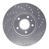 Dynamic Friction 2013-2022 Cadillac ATS Front Left Drilled Silver Brake Rotor by Dynamic Friction Company 621-46033L