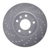 Dynamic Friction 2013-2022 Cadillac ATS Front Left Drilled Silver Brake Rotor by Dynamic Friction Company 621-46033L