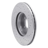 Dynamic Friction 2013-2022 Cadillac ATS Front Left Drilled Silver Brake Rotor by Dynamic Friction Company 621-46033L