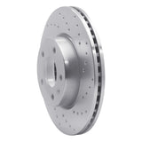 Dynamic Friction 2013-2022 Cadillac ATS Front Right Drilled Silver Brake Rotor by Dynamic Friction Company 621-46033R