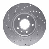 Dynamic Friction 2013-2022 Cadillac ATS Front Right Drilled Silver Brake Rotor by Dynamic Friction Company 621-46033R