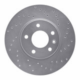 Dynamic Friction 2013-2022 Cadillac ATS Front Right Drilled Silver Brake Rotor by Dynamic Friction Company 621-46033R