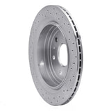 Dynamic Friction 2013-2019 Cadillac XTS Rear Left Drilled Silver Brake Rotor by Dynamic Friction Company 621-46034L