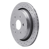 Dynamic Friction 2013-2019 Cadillac XTS Rear Right Drilled Silver Brake Rotor by Dynamic Friction Company 621-46034R