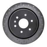Dynamic Friction 2013-2019 Cadillac XTS Rear Right Drilled Silver Brake Rotor by Dynamic Friction Company 621-46034R