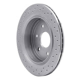 Dynamic Friction 2013-2019 Cadillac XTS Rear Right Drilled Silver Brake Rotor by Dynamic Friction Company 621-46034R