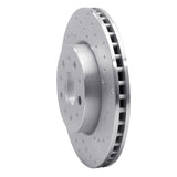 Dynamic Friction 2014-2020 Cadillac ATS Front Right Drilled Silver Brake Rotor by Dynamic Friction Company 621-46038R