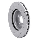 Dynamic Friction 2014-2020 Cadillac ATS Front Right Drilled Silver Brake Rotor by Dynamic Friction Company 621-46038R