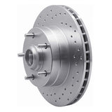 Dynamic Friction 1967-1974 Buick 442 Front Left Drilled Silver Brake Rotor by Dynamic Friction Company 621-47004L