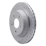 Dynamic Friction 1988-1994 Chevrolet Corvette Front Left Drilled Silver Brake Rotor by Dynamic Friction Company 621-47021L