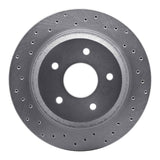 Dynamic Friction 1988-1994 Chevrolet Corvette Front Left Drilled Silver Brake Rotor by Dynamic Friction Company 621-47021L