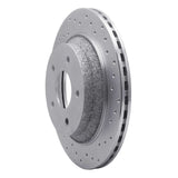 Dynamic Friction 1988-1994 Chevrolet Corvette Front Right Drilled Silver Brake Rotor by Dynamic Friction Company 621-47021R