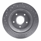 Dynamic Friction 1988-1994 Chevrolet Corvette Front Right Drilled Silver Brake Rotor by Dynamic Friction Company 621-47021R
