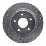 Dynamic Friction 1988-1994 Chevrolet Corvette Front Right Drilled Silver Brake Rotor by Dynamic Friction Company 621-47021R
