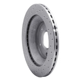Dynamic Friction 1988-1994 Chevrolet Corvette Front Right Drilled Silver Brake Rotor by Dynamic Friction Company 621-47021R