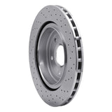 Dynamic Friction 2006-2013 Chevrolet Corvette Rear Drilled Silver Brake Rotor by Dynamic Friction Company 621-47035