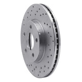 Dynamic Friction 2007-2010 Chevrolet Cobalt Front Left Drilled Silver Brake Rotor by Dynamic Friction Company 621-47036L