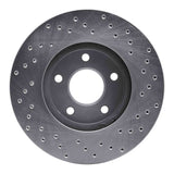 Dynamic Friction 2007-2010 Chevrolet Cobalt Front Left Drilled Silver Brake Rotor by Dynamic Friction Company 621-47036L