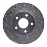 Dynamic Friction 2007-2010 Chevrolet Cobalt Front Left Drilled Silver Brake Rotor by Dynamic Friction Company 621-47036L