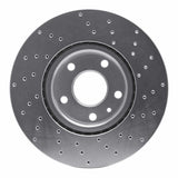Dynamic Friction 2014-2019 Chevrolet Corvette Front Left Drilled Silver Brake Rotor by Dynamic Friction Company 621-47050L