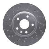 Dynamic Friction 2014-2019 Chevrolet Corvette Front Left Drilled Silver Brake Rotor by Dynamic Friction Company 621-47050L