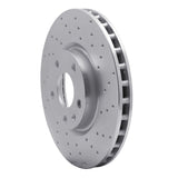 Dynamic Friction 2014-2019 Chevrolet Corvette Front Right Drilled Silver Brake Rotor by Dynamic Friction Company 621-47050R